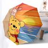 Ombrello da Viaggio a Tema Winnie the Pooh e Amici - 8 Stecche, Apertura e Chiusura Automatiche, Design Pieghevole Portatile, Ombrello Compatto ed Elegante Adatto