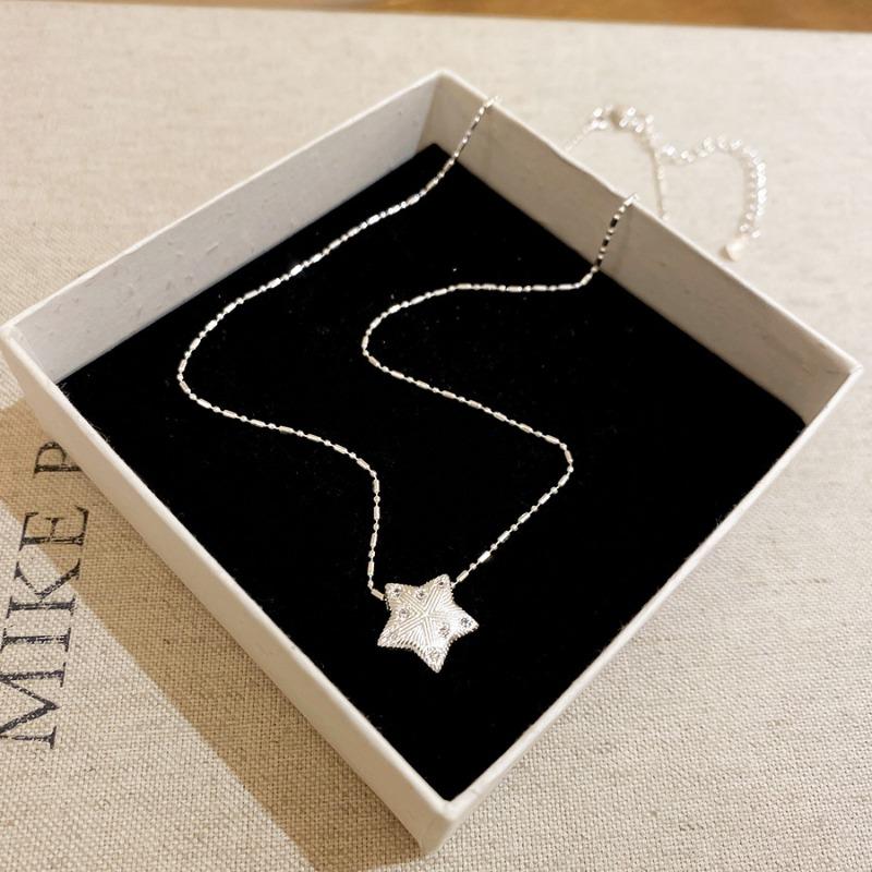Korean ins zircon star necklace cold wind niche trend temperament collarbone chain light luxury high sense necklace women