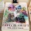 Taylor Swift printing Flannel Blanket Bedroom Sofa Camping Warm blanket Gifts for family and friends-MJ011