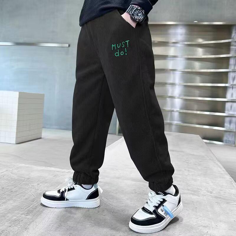 Boys' Spring & Autumn Loose Casual Sweatpants 2025 - Trendy, Handsome Sports Long Pants for Big Kids