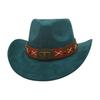 New Western Cowboy Hat Resort Style Performance Stage Jazz Hat Men'S And Women'S Niche Ethnic Style Top Hat