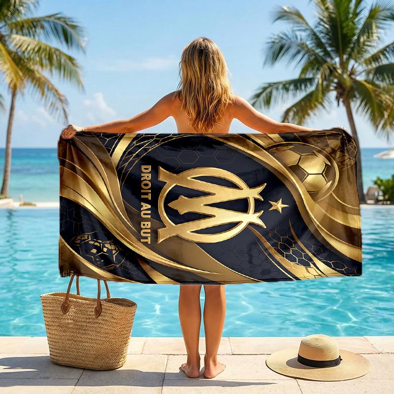 Telo da Spiaggia Asciugatura Rapida in Microfibra Assorbente Portatile da Viaggio Nuoto Olympique Lyonnais FC