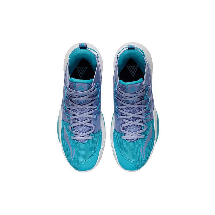 Li-Ning Air Strike 8 V2 Shock Absorption Rebound Mid-Top Basketball Shoes Men Sneakers Purple ABPS001-4