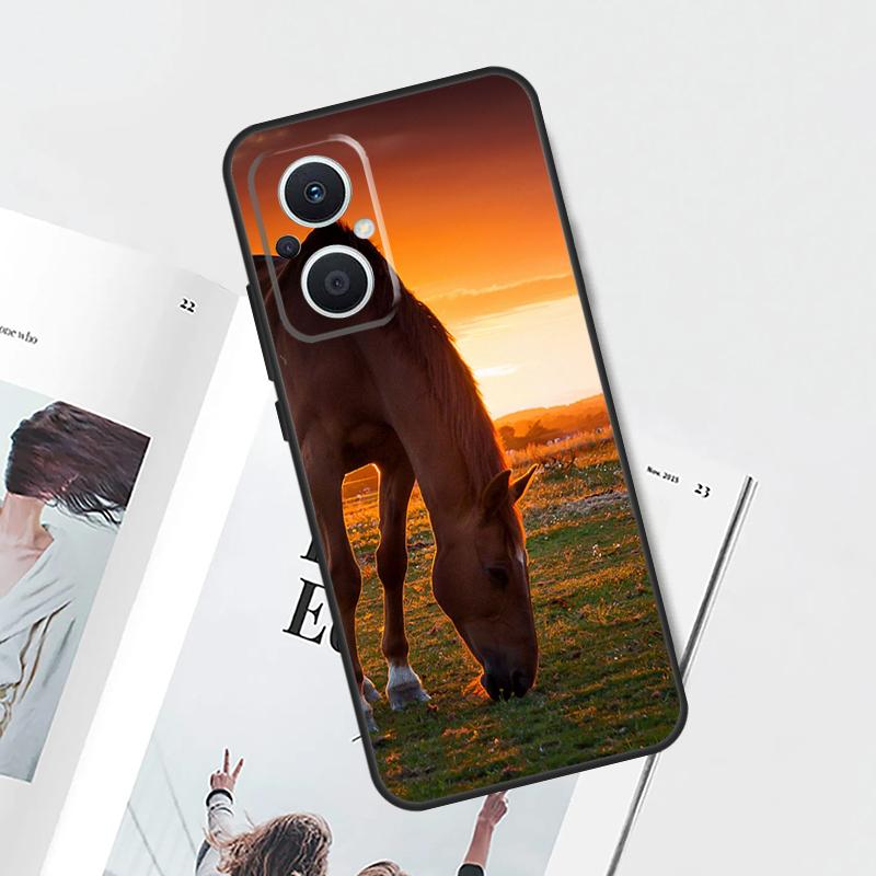 Horse Animal Case For OPPO Find X8 X6 X9 Pro OPPO Reno 14F 11F 12F 13F 7 8 Lite 10 11 12 13 14 Pro Cover