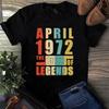 April 1972 Die Geburt von Legenden Vintage Unisex Herren- und Damen-T-Shirts