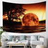 Starry Sky Landscape Tapestry Moon Large Tapestry Landscape Wall Hanging Living Room Bedroom Boho Home Decor