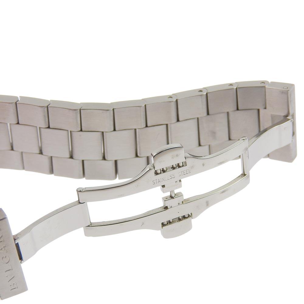 Bvlgari Solo tempo Saatler ST37S Gümüş siyah Kadran Paslanmaz Çelik Quartz Analog gösterge erkek Kullanılmış