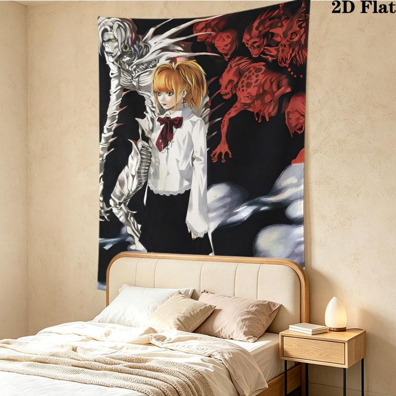 Death Note Wandteppich Ästhetischer Wandbehang Gedruckter Stoffdecke Dekorative Wandteppiche Für Schlafzimmer Wohnzimmer Heimdekoration