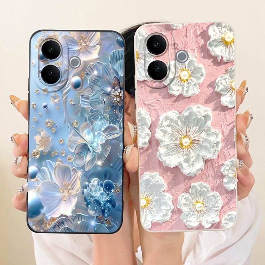 Floral Daisy Sunflower Fundas For Vivo V60 Lite V60 5G Phone Case Vivo V2530 V2511 Cover Liquid Silicone Soft Shockproof Bumper