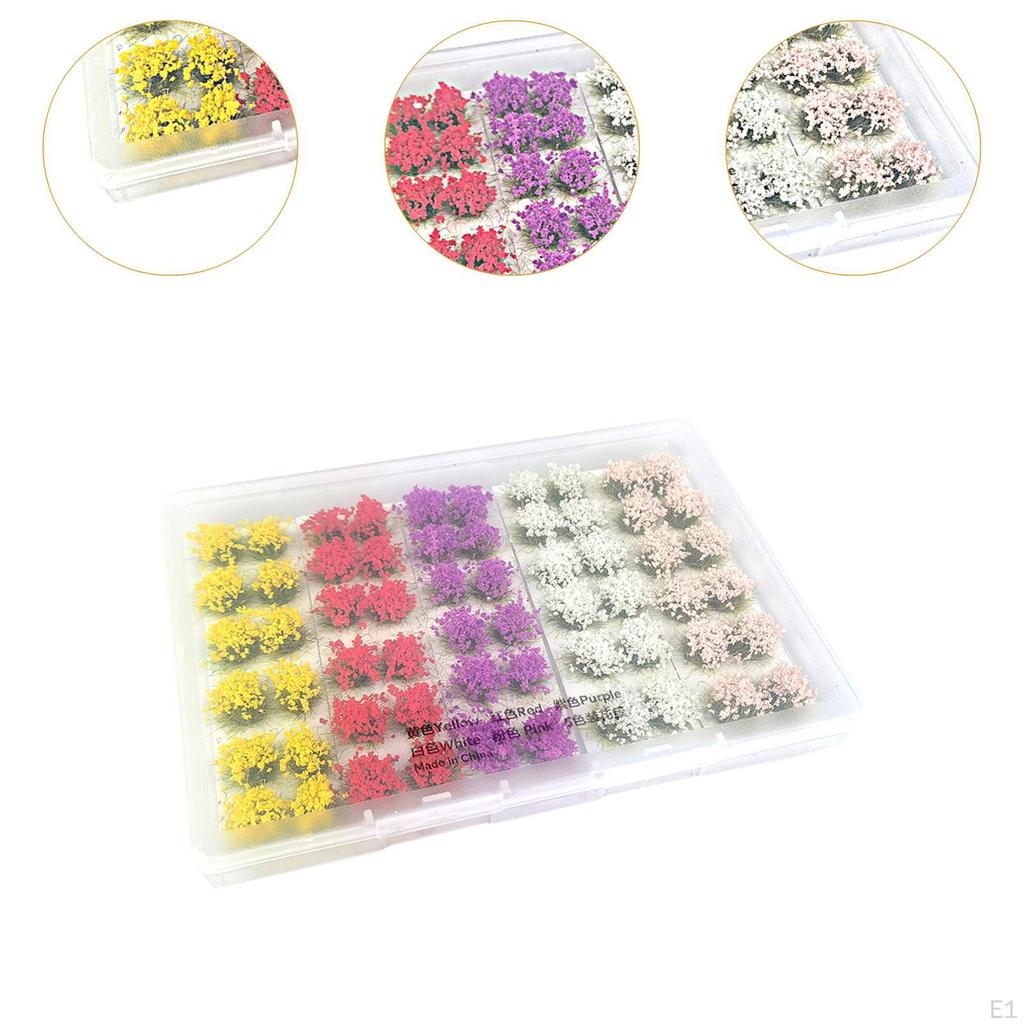 Miniatur-Blütenbüschel Künstliches Modell Gras Vegetationsgruppen Statische Büschel für Sandtisch