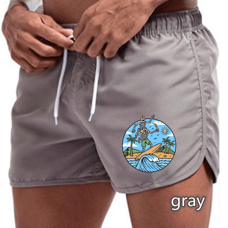 74  Summer Men's Quick-Drying Swim Trunks Printing Sports Pants Swimwear Beach Shorts Jogging Shorts