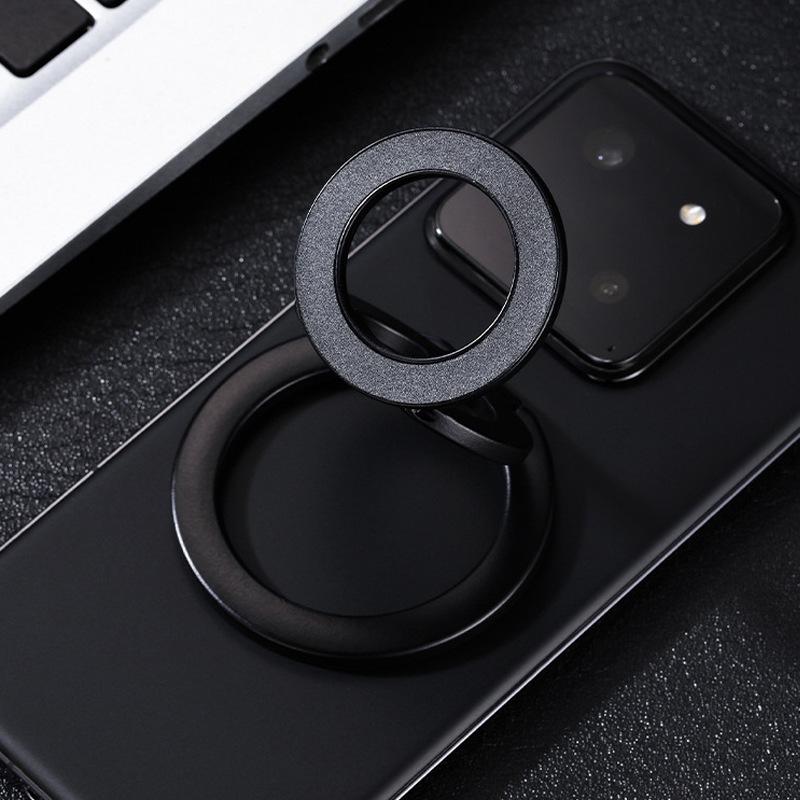 Double-Sided Magnetic Phone Holder: MagSafe, Strong Magnet, 360° Rotation, Double Ring, Multi-Functional Desktop Stand