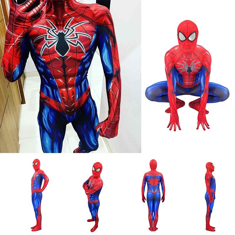 Spiderman Iv Armor Jumpsuit Spiderman Cosplay Costume Halloween Kids Adult
