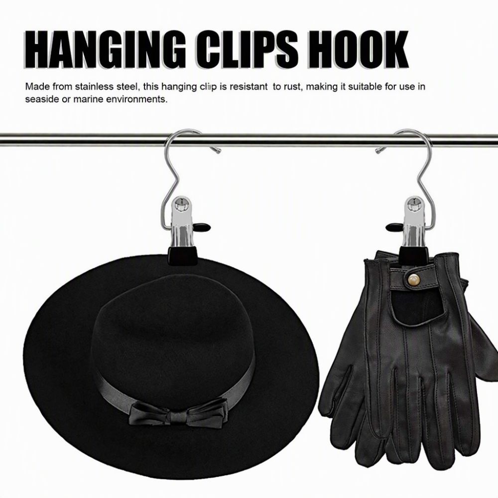 30pcs Multi-Function Hanger Clips Stainless Steel Multipurpose Clips Practical Clothes Pins  Travel