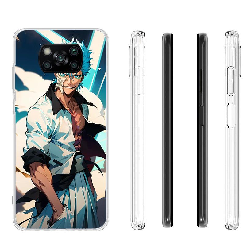 Grimmjow 6 Bleach Phone Case For Xiaomi Poco X7 X6 X5 Pro F7 Ultra Redmi 15C 15 13 13C 12 12C 10 10A 10C 9 9A 9C 9T Shell Poco X