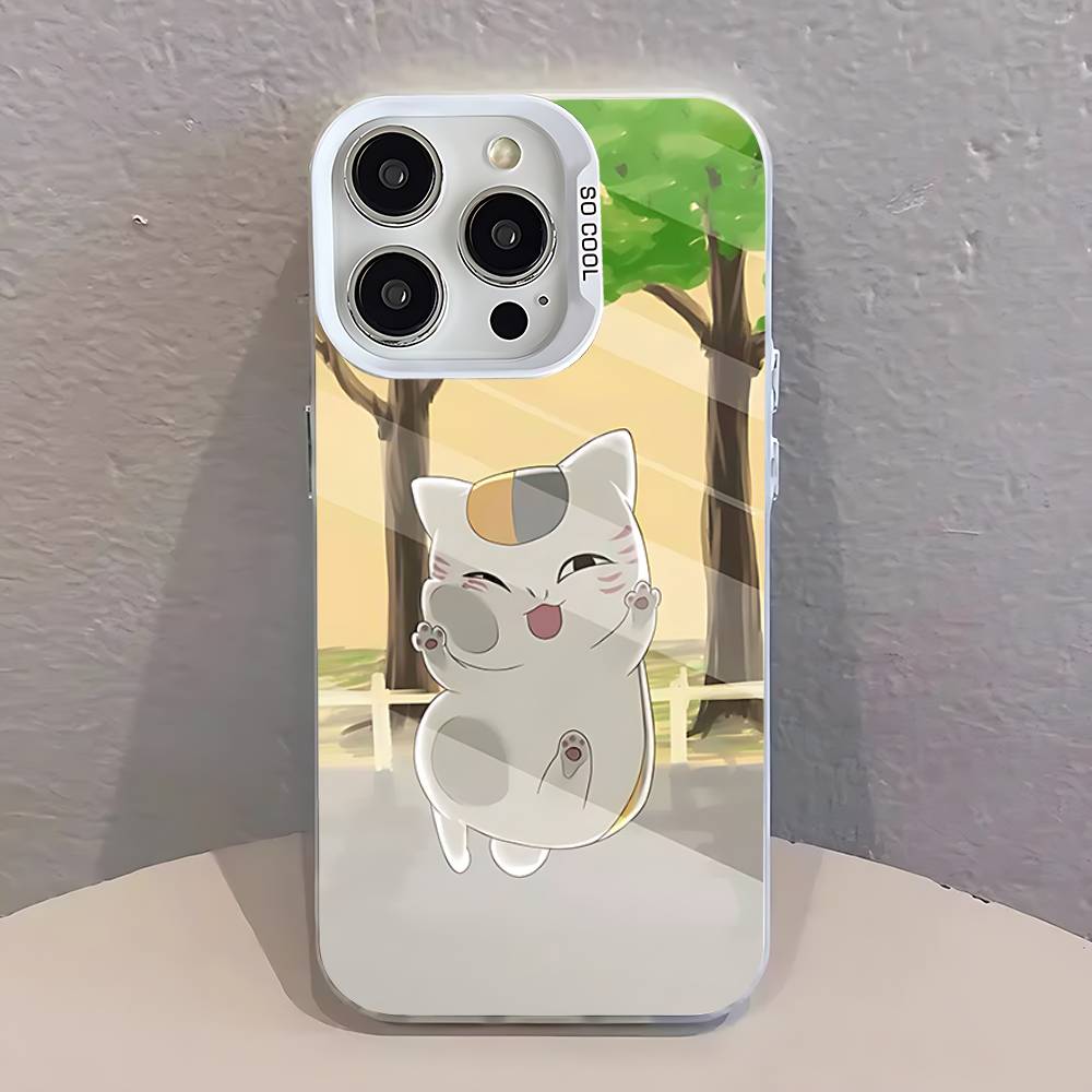 Sensei N-Natsume yujinchou Nyanko  Phone Case For iPhone 17,16,13,12,11,15,14,Pro,Max,Plus,SE4,Air,Mini White IMD Matte iPhone11