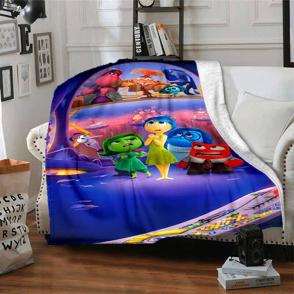 Inside Out Party Night Gift Blanket Comfortable ure for Sofa Couch Office Bed Picnics Four Seasons Universal Digital Print Birthday Christmas Y22