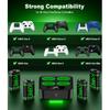 Upgraded Fast Charging Rechargeable Battery Packs with Light Control, 4 X 4800mWh Xbox Controller Batteries with Battery Charging Dock/Station for