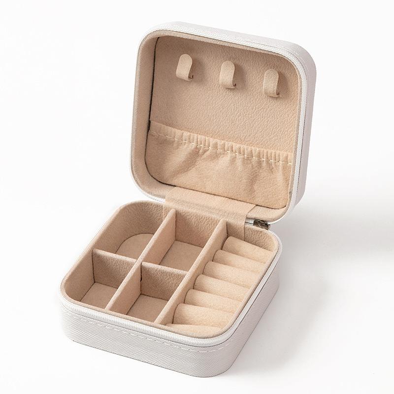 Jewelry storage box High-grade anti-oxidation stud earrings, necklace, jewelry ring grid desktop large-capacity display box