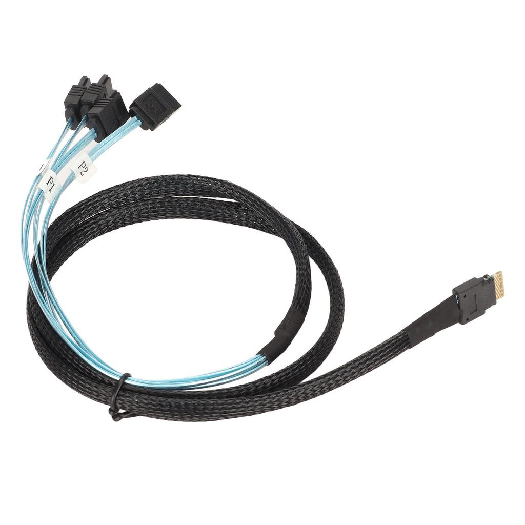 Cabo SAS SFF‑8654‑4 SATA 7 Pinos Array Disco Transmissão Mais Rápida Mini PVC Acessórios para Computador 1 metro