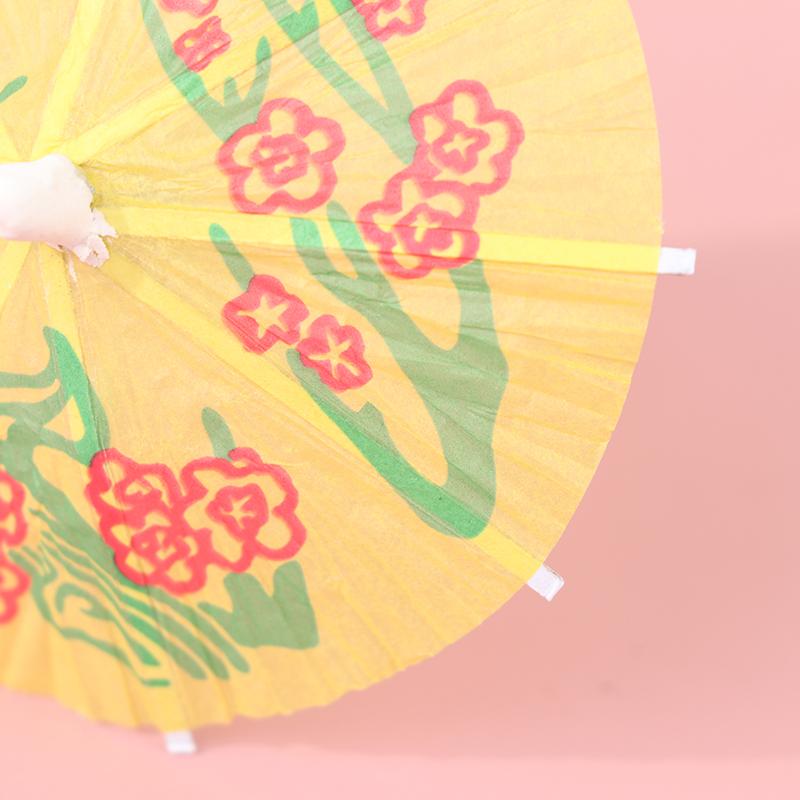 50ks/balení Drink Ovocný koláč tyčinka Mini deštník Papírový koktejlový slunečníky Deštník