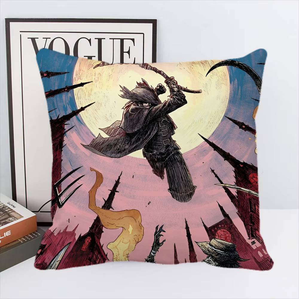Game Bloodborne Pillow Case Square Pillow Bedroom Sofa Leisure Comfort Cushion Car Living Room Home Decoration