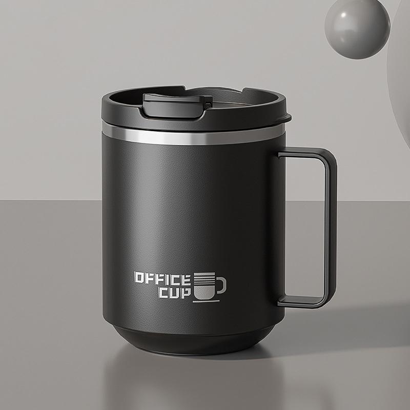 500ml Insulated Coffee Mug 304 Stainless Steel Double Wall Milk Cup WIth Handle Leak-proof Drinking Bottle Drinkware for Student