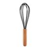 4 Pcs Silicone Whisk Wooden Handle Comfortable Grip Scratch-resistant Silicone Wrapped Egg Beater Kitchen Whisks for Cooking