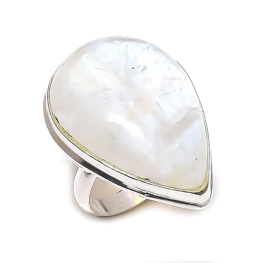 

Moonstone Gemstone Handmade 925 Sterling Silver Jewelry Ring Size 6.5 f9U95