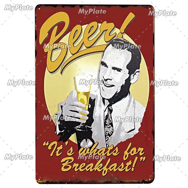 KALTEN BIER Metall Zeichen Vintage Plaque Alkohol Zinn Zeichen Platte Wand-dekor Für Bar Club Mann Cave Kunst Malerei  geschenk