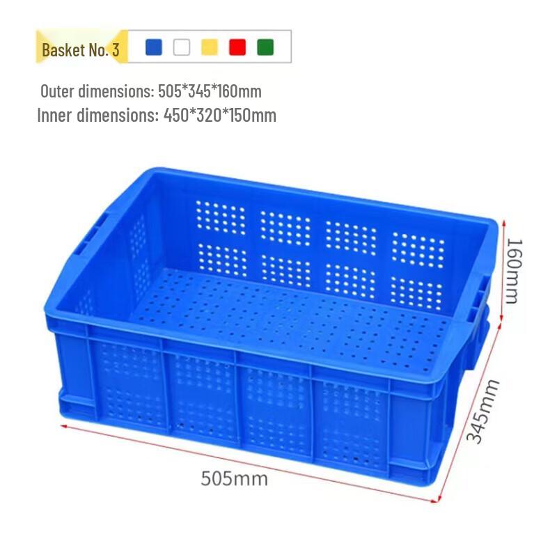 Heavy-Duty Rectangular Plastic Storage Crate