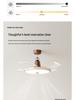2025 Cream Wabi-Sabi Mid-Century Ceiling Fan Light, Silent High Airflow for Living Rooms & Restaurants