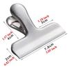 2PCS Stainless Steel Bag Clips Large Metal Air Tight Sealing Clip Durable Paper Bag Clip Coffee Food Bread Bags Kitchen Storage