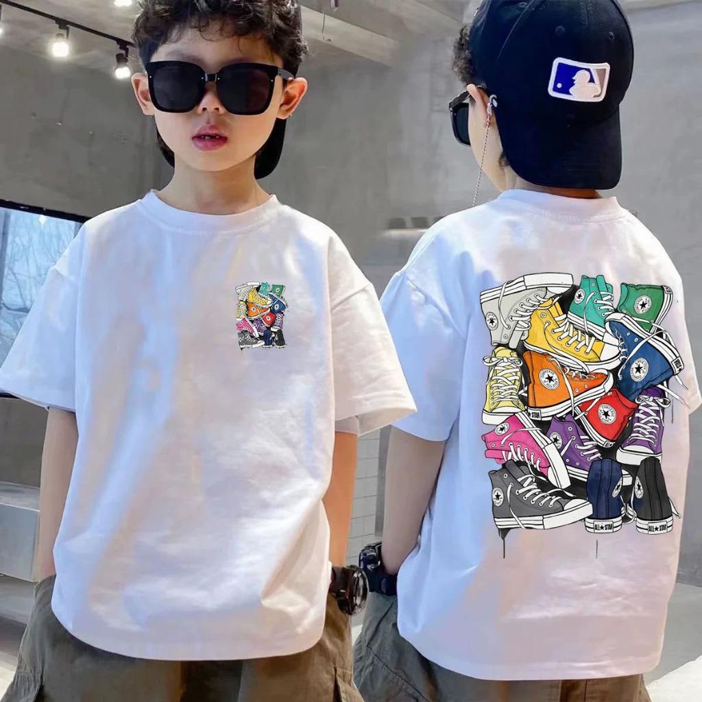 Round neck children's T-shirt cute, casual and lightweight