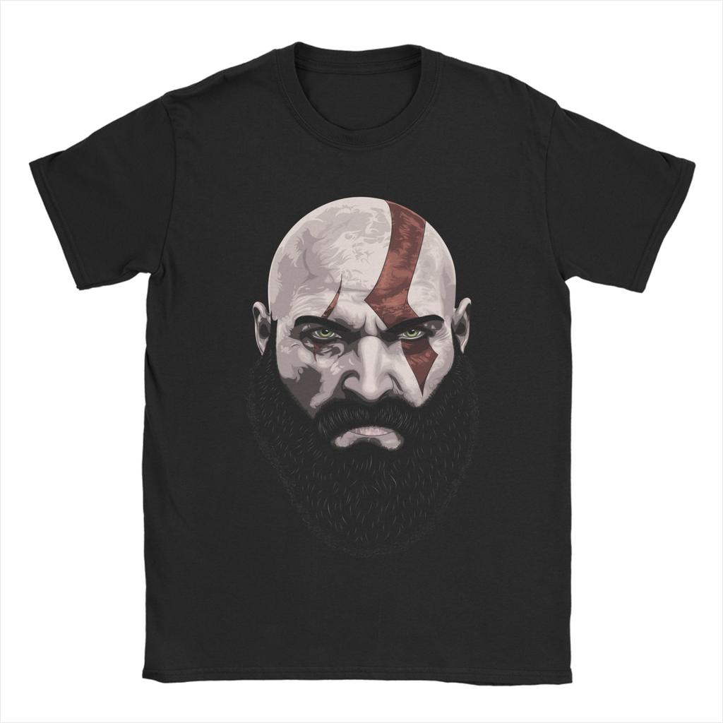 Vintage God of War Kratos TShirt Unisex Round Collar Cotton T Shirt Ghost of Sparta Short Sleeve Tee Shirt XL XL XL Tops