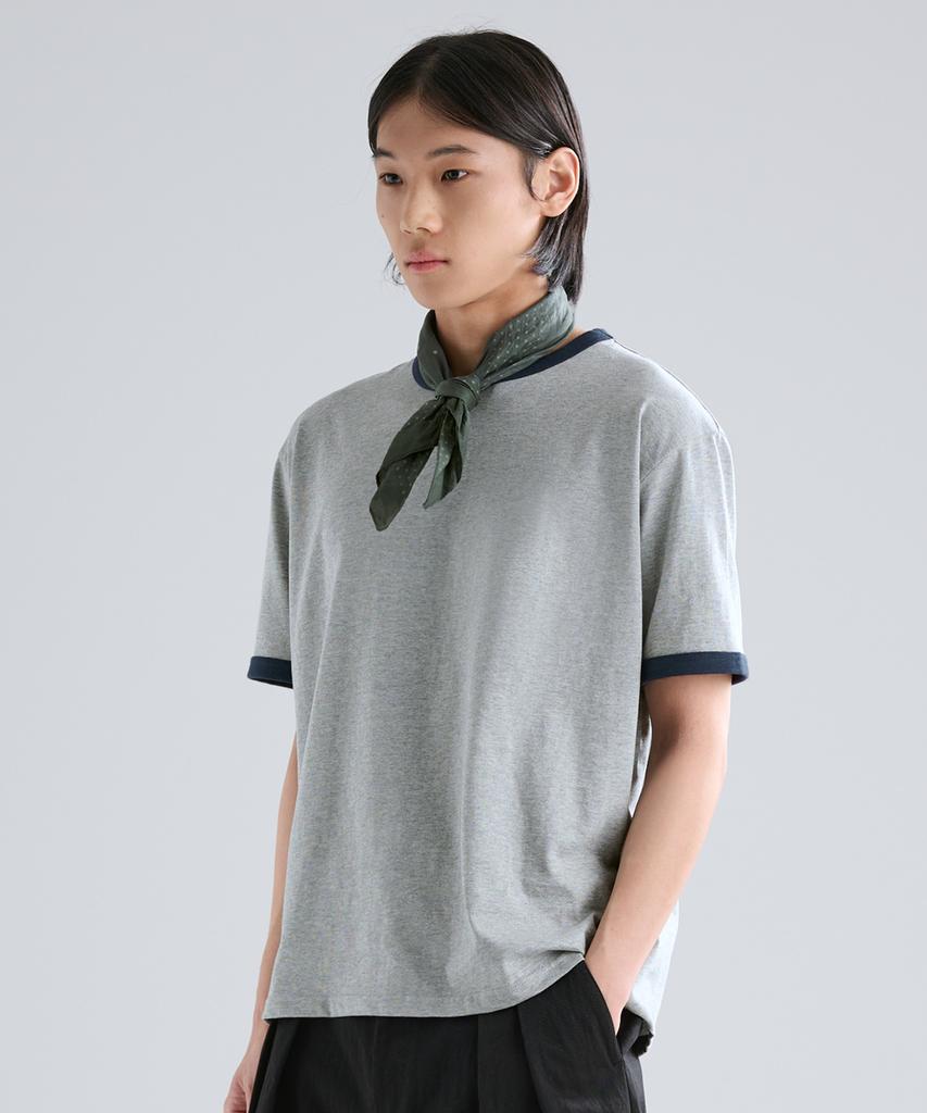 ZPLISH Tl Cotton Ringer Half Tee Grey