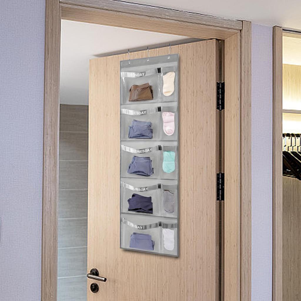 Wall Mounted Storage Bag Holder Door Hanging Pouch Organizer Rack for Wardrobe Home Decoration