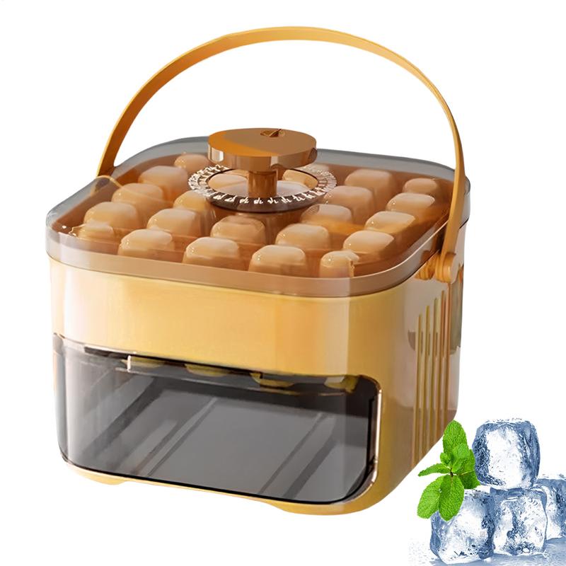 25-Grid Ice Block Mold Tray Ice Tray with Lid and Bin Reusable Refrigerator Ice Maker Mold Homemade Ice Storage Box for Drinks