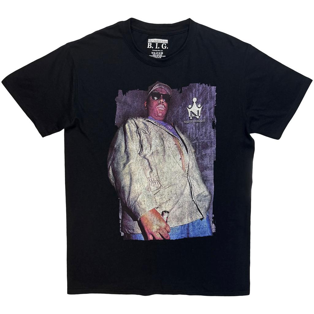 Biggie Smalls Biggie With Bottle T Shirt (Black)