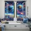 2Pcs Space Galaxy Curtains Universe Nebula Galaxies Solar Planet Suitable For Bedroom Living Room Dining Room And Bathroom