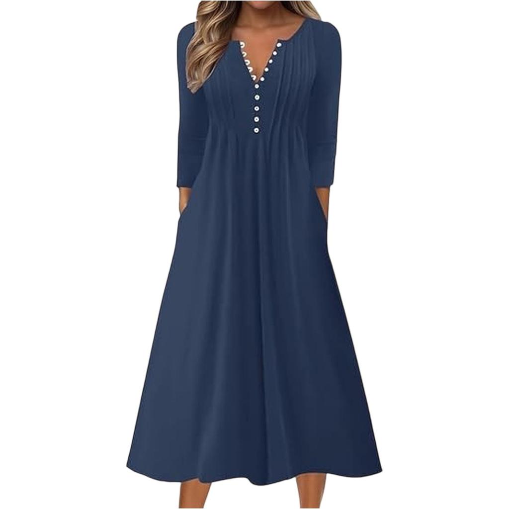 Women's Fashionable Casual 7-inch Sleeve Dress