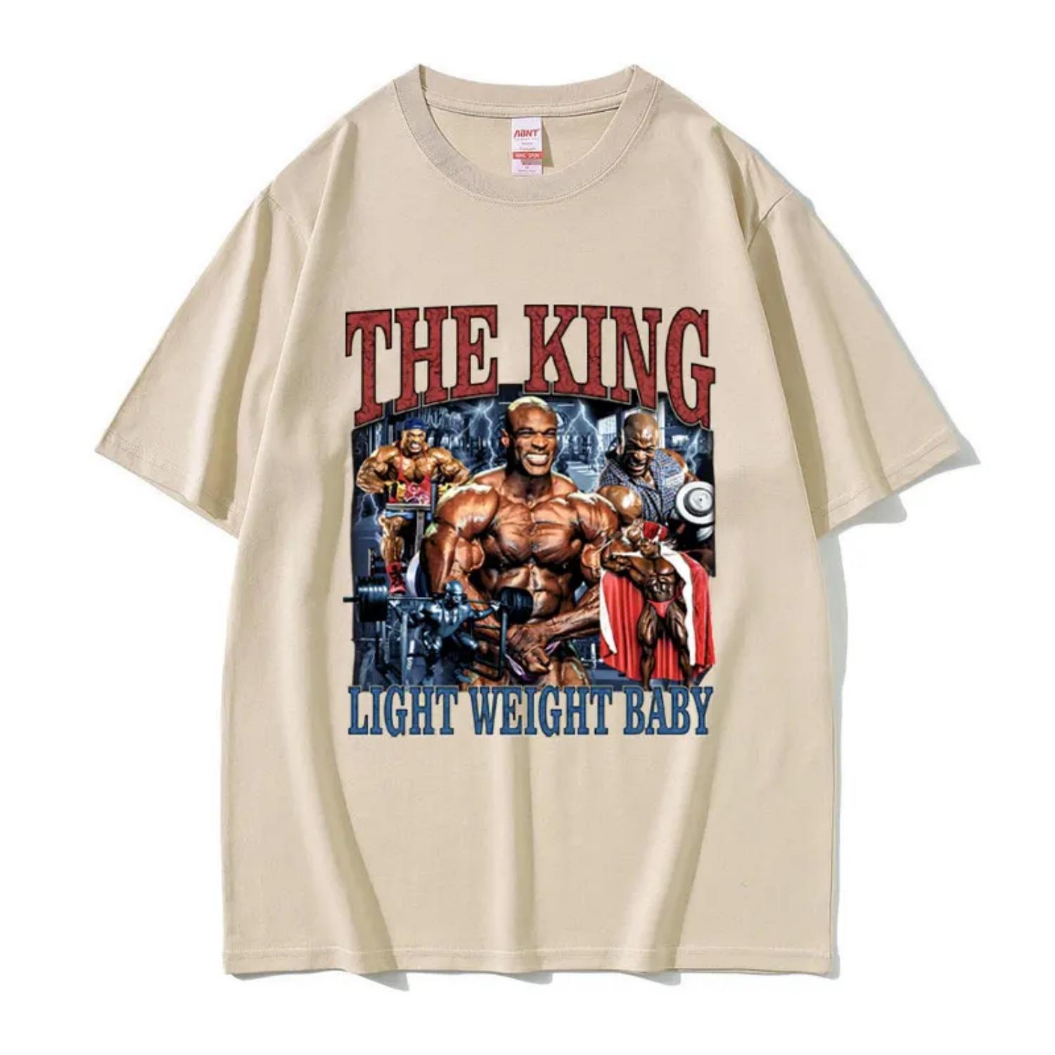 

Ronnie Coleman The King Light Weight Baby Pump Cover Funny Meme Graphic T-shirt Men Women Casual Pure Cotton Fitness Gym Tshirt S чёрный