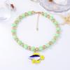 Personalized Bohemian Summer Fresh Ocean Wind Colored Handmade Beaded Glass Ocean Fish Pendant Necklace
