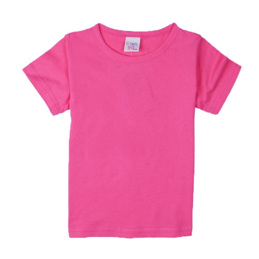 1-14Years Summer Children's Short Sleeve T-shirt Cotton Baby Clothes Boys Girls Blank Infant T-shirt Kids Shirt Solid Tees Tops