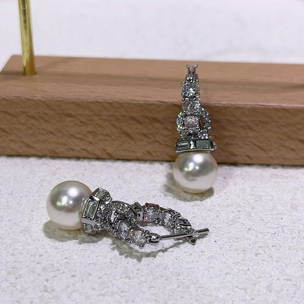 Heart Necklace Women's High Jewelry Set Luxury Pearl Necklace Earrings Ring Bracelet Suitable for Wedding Gifts