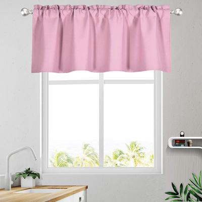 Verduisterende Valance voor Klein Raam, Effen Kleur Rod Pocket Gordijn Topper, Privacy Gordijn voor Badkamer of Keuken, Woondecoratie
