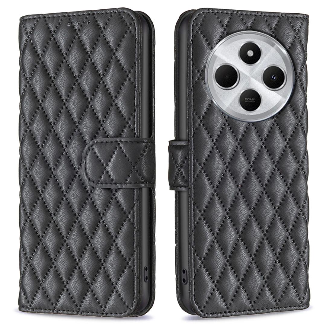 

BINFEN COLOR BF Style-14 For Xiaomi Poco C75 4G/Redmi 14R 5G/14C 4G Case Rhombus Phone Leather Cover Stand A