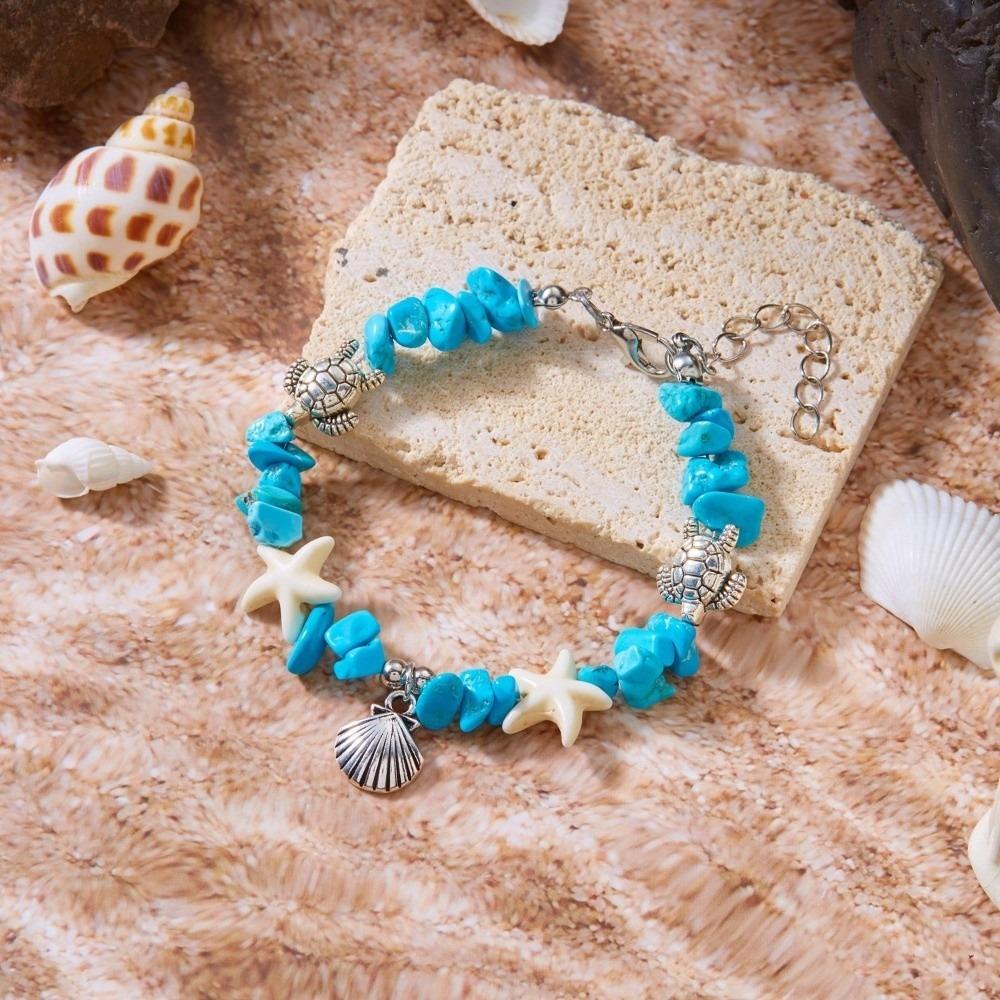 Crystal Beaded Bracelet Painted Shell Starfish Bracelet Gifts Shell Bracelet For Women BR25Y0157-3