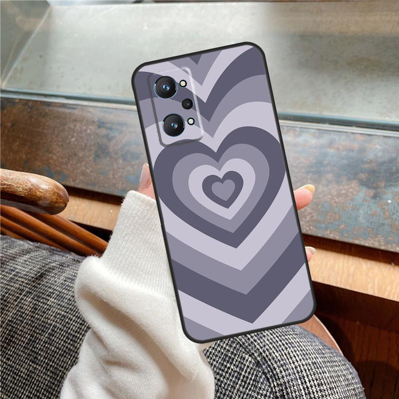 Sage Green Coffee Love Heart Latte Case For Realme 12 Pro Plus 11 13 14 C63 C61 C55 C51 C53 C25 C65 C67 C71 C75 GT6 GT7 15 Pro
