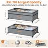 Under bed Storage Bag with Wheels Lid Quilt Bags Wardrobe Clothes Organizer Storage Box Dustproof Organizer Large Capacity